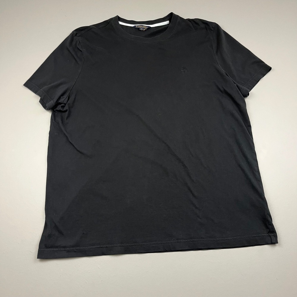 Brooks Brothers T-Shirt Mens XL Black Supima Cotton Short Sleeve Logo 100185193